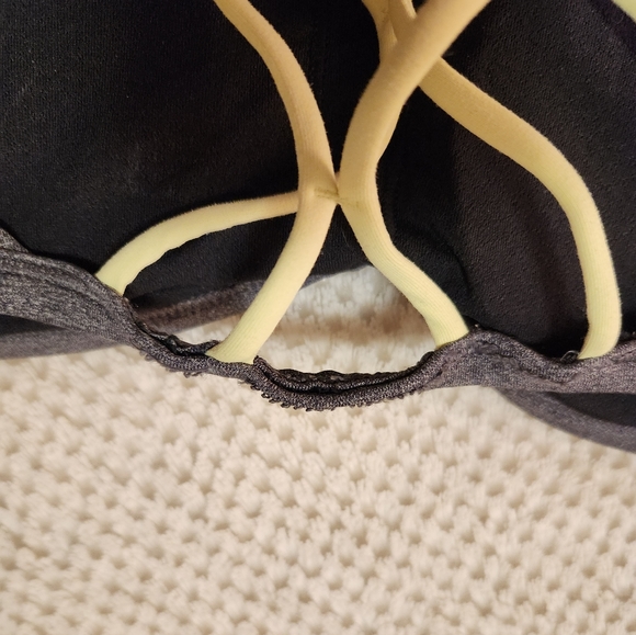 Lululemon Sports Bras - a pair of 2 - grey w/ yellow straps and navy - Picture 5 of 5